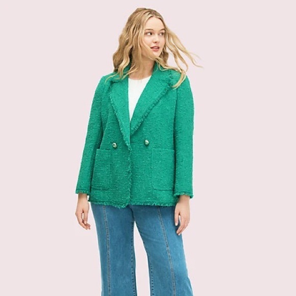KATE SPADE sequin tweed blazer